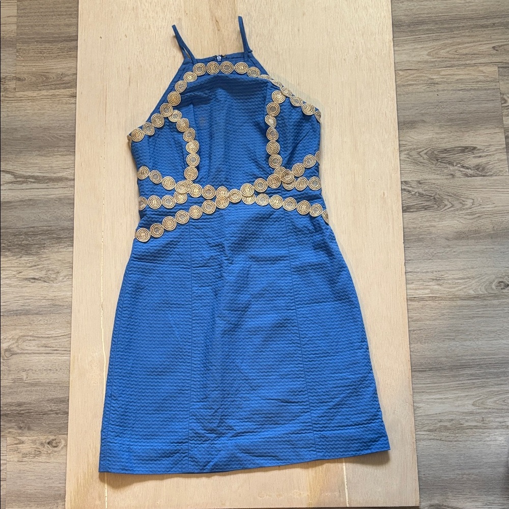 Lilly Pulitzer Blue Dress w/ silver embellishment